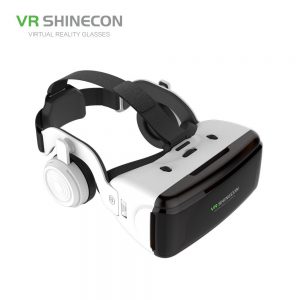 VR SHINECON BOX 5 Mini VR Glasses 3D G 06E Glasses Virtual Reality Glasses VR Headset For Google cardboard with headphone