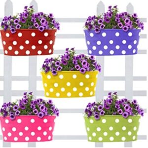 TrustBasket Dotted Oval Railing Planters