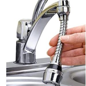 Qualimate Faucet Shower Sprayer Sprinkler Extension Tap Sink for Kitchen Home Flexible Extendable Tap Wash Basin Improvement Item