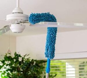 WIDEWINGS Foldable Microfiber Fan Cleaning Duster Steel Body Flexible Fan mop for Quick and Easy Cleaning of Home, Kitchen, Car, Ceiling, and Fan Dusting Office Fan Cleaning Brush with Long Rod