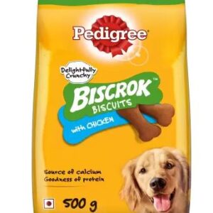 Pedigree Pedigree Biscrok Biscuits Dog Treats (Above 4 Months), Chicken Flavor, 500g Pack Chicken Dog Treat  (500 g)