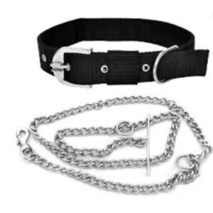 Hanu 25 cm Dog Chain Leash  (Black)
