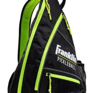 Franklin Sports Pickleball Bag – Men’s and Women’s Pickleball Backpack – Adjustable Sling Bag – Official Bag of U.S Open Pickleball Championships – Black/Optic, Black/Green